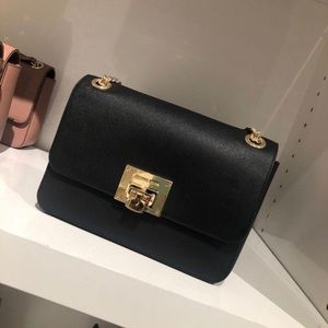 Michael Kors Tina Leather MD Flap Crossbody Bag